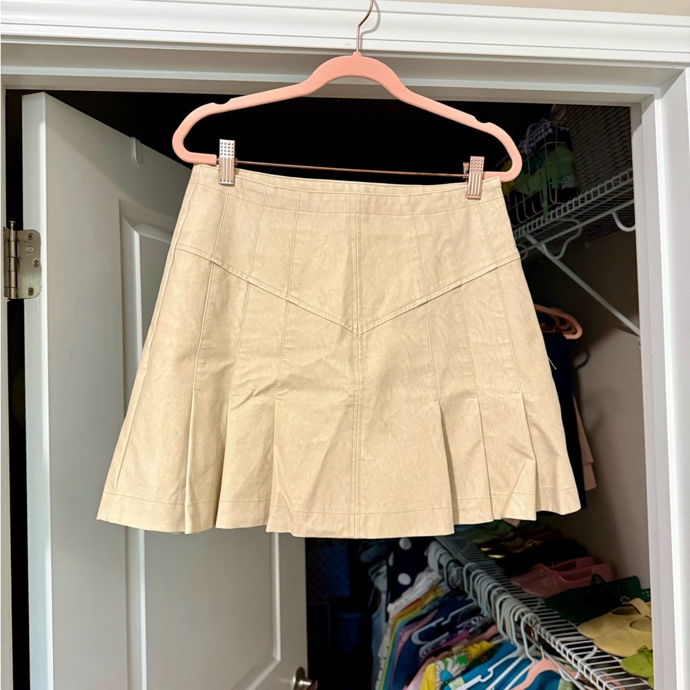 Free People Leather Mini Skirt